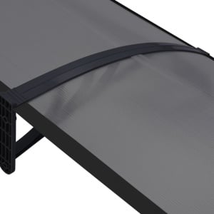 Copertină de ușă, negru, 240 x 80 cm, PC - Img 4