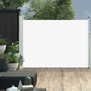 Copertină laterală retractabilă de terasă, crem, 100 x 500 cm