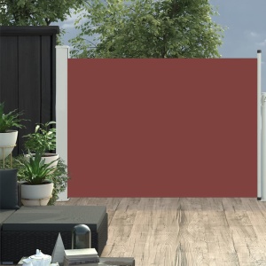 Copertină laterală retractabilă de terasă, maro, 100 x 500 cm