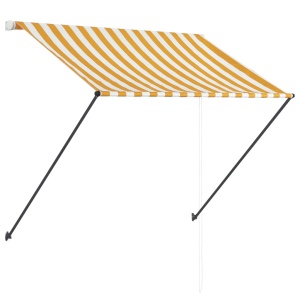 Copertină retractabilă cu LED, galben și alb, 150 x 150 cm - Img 8