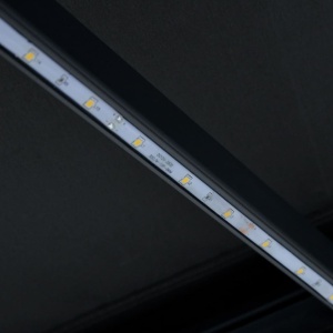 Copertină retractabilă manual cu LED, antracit, 450 x 300 cm - Img 2