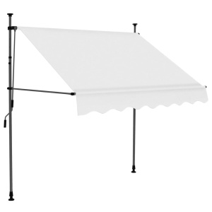 Copertină retractabilă manual cu LED, crem, 150 cm - Img 2