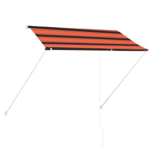 Copertină retractabilă, portocaliu &amp; maro, 250 x 150 cm