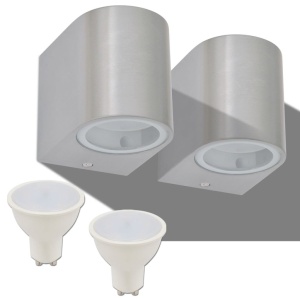 Corp iluminat LED, perete exterior, 2 buc, rotund, direcție jos - Img 2