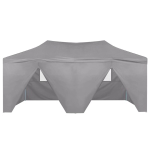 Cort de petrecere pliabil cu 4 pereți, antracit, 3 x 6 m, oțel - Img 4