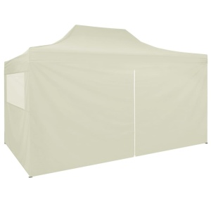Cort de petrecere pliabil cu 4 pereți, crem, 3 x 4 m, oțel - Img 4