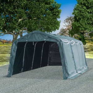 Cort mobil pentru animale verde inchis 3,3x6,4m PVC 550g/m²