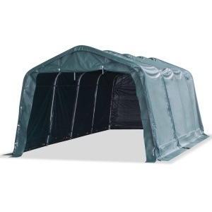 Cort mobil pentru animale verde inchis 3,3x6,4m PVC 550g/m² - Img 2