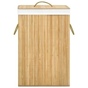 Coș de rufe din bambus, 72 L - Img 4