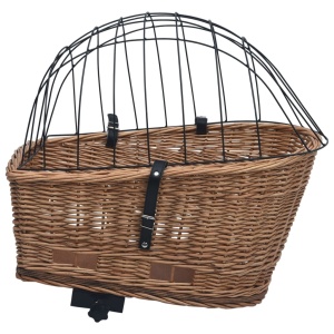 Coș portbagaj bicicletă cu capac 55x31x36 cm, răchită naturală - Img 5