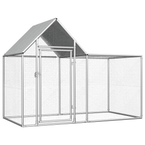 Coteț de găini, 2 x 1 x 1,5 m, oțel galvanizat