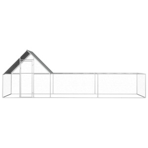 Coteț de găini, 6 x 2 x 2 m, oțel galvanizat - Img 2