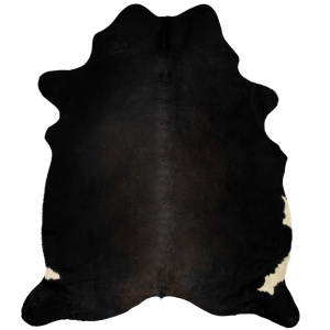 Covor din piele de vacă naturală, negru, 150 x 170 cm - Img 8
