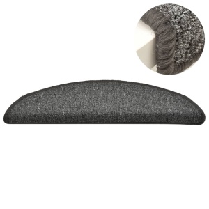 Covorașe pentru trepte scară, 15 buc., gri inchis, 65x24x4 cm - Img 4