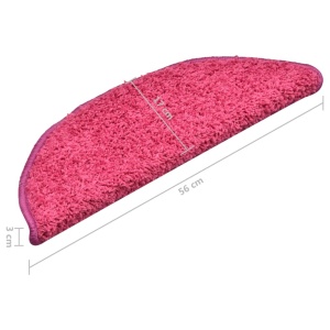 Covorașe pentru trepte scară, 15 buc., roz, 56x17x3 cm - Img 7