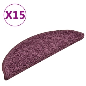 Covorașe pentru trepte scară, 15 buc. violet inchis, 56x17x3 cm - Img 2