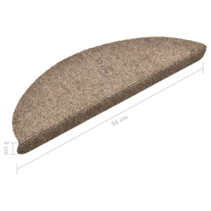 Covorașe scări autoadezive 15 buc. bej 56x17x3 cm stil punch - Img 6