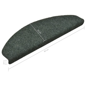 Covorașe scări autoadezive 15 buc verde 65x21x4 cm stil punch - Img 6