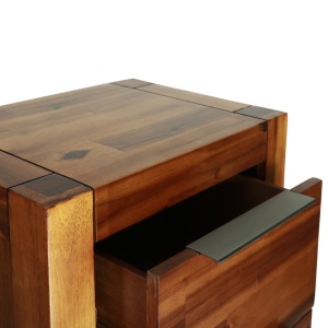 Cufăr cu sertare, lemn masiv de acacia, 45 x 32 x 115 cm - Img 5