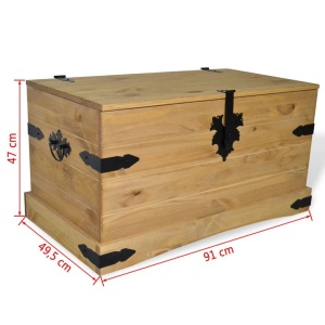 Cufăr depozitare din pin mexican Corona Range 91 x 49,5 x 47 cm - Img 4
