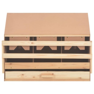 Cuibar găini cu 3 compartimente, 72x33x54 cm, lemn masiv pin - Img 5