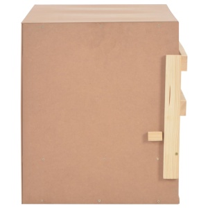 Cuibar găini cu 3 compartimente, 96x40x45 cm, lemn masiv pin - Img 6