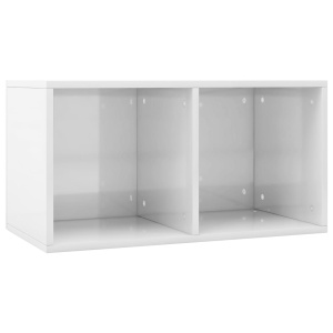 Cutie de depozitare vinyl-uri, alb lucios, 71 x 34 x 36 cm, PAL - Img 2