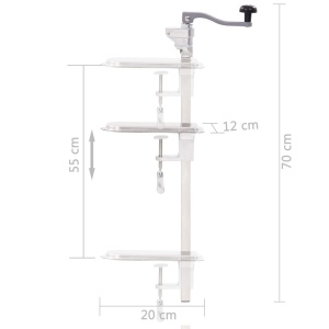 Deschizător conserve, argintiu 70 cm aluminiu & oțel inoxidabil - Img 6