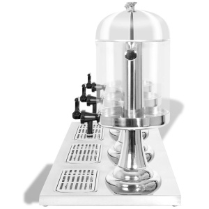 Dozator triplu de suc, oțel inoxidabil, 3 x 8 L - Img 4