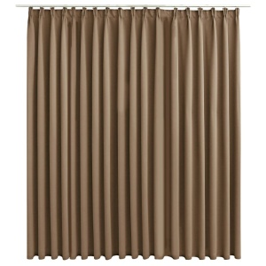 Draperie opacă, gri taupe, 290 x 245 cm, cu cârlige - Img 2