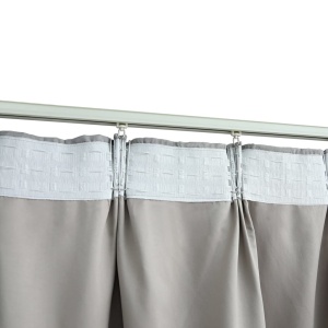 Draperii opace cu cârlige, 2 buc., gri, 140 x 175 cm - Img 4