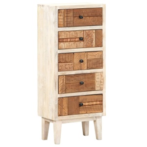 Dulap cu sertare, 45 x 30 x 105 cm, lemn masiv reciclat - Img 10