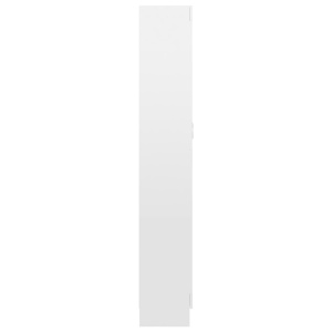 Dulap cu vitrină, alb extralucios, 82,5 x 30,5 x 185,5 cm, PAL - Img 6