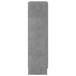 Dulap cu vitrină, gri beton, 82,5 x 30,5 x 115 cm, PAL - Img 6