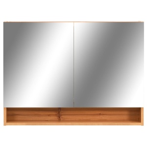 Dulap de baie cu oglindă și LED-uri, stejar 80 x 15 x 60 cm MDF - Img 4