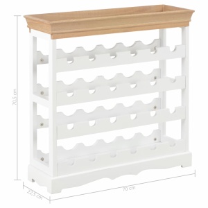 Dulap de vinuri, alb, 70 x 22,5 x 70,5 cm, MDF - Img 7