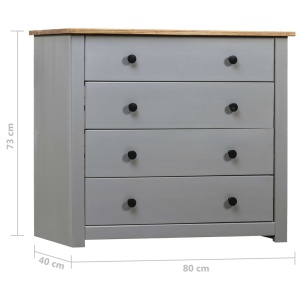 Dulap lateral, gri, 80 x 40 x 73 cm, gama pin de Panama - Img 5
