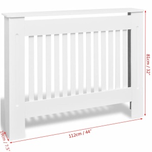 Dulap mască pentru calorifer, 112 cm, MDF alb - Img 4