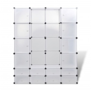 Dulap modular cu 18 compartimente alb 37 x 146 x 180,5 cm - Img 4
