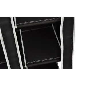 Dulapuri de haine, 2 buc., material textil, negru - Img 5