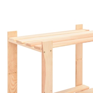 Etajere cu 3 niveluri, 2 buc., 60x38x90 cm, pin masiv, 150 kg - Img 5