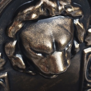 Fântână de perete cu design cap de leu, bronz - Img 2