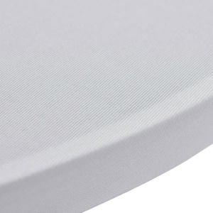 Faţă de masă pentru mese inalte Ø 60 cm Alb Elasticizată 2 buc - Img 4