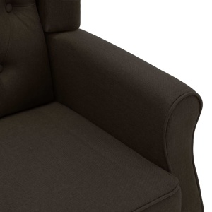 Fotoliu de masaj cu taburet, maro inchis, material textil - Img 6