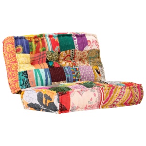 Fotoliu puf, 100 x 100 x 20 cm, model petice, material textil - Img 11