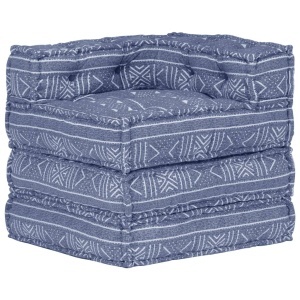 Fotoliu puf modular, indigo, material textil - Img 11