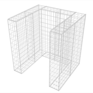 Gabion unic ingrădire pubelă, oțel, 110 x 100 x 120 cm - Img 5