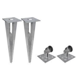 Gard din plasă cu stâlpi și țăruși, 25x1,25 m, oțel galvanizat - Img 9
