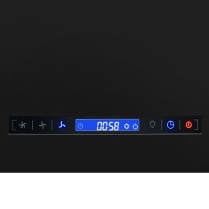 Hotă suspendată insulă LCD senzor tactil 55 cm oțel - Img 3