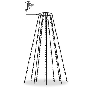 Instalație pom de Crăciun tip plasă cu 300 LED-uri IP44 300 cm - Img 6